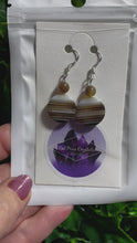 Load and play video in Gallery viewer, BOTSWANA BANDED AGATE 925 SILVER EARRING
