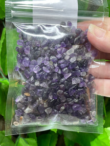 CRYSTAL CHIPS - COMMON RANGE in various natural minerals - 100 gram bag - Buy Any 3 get 1 FREE